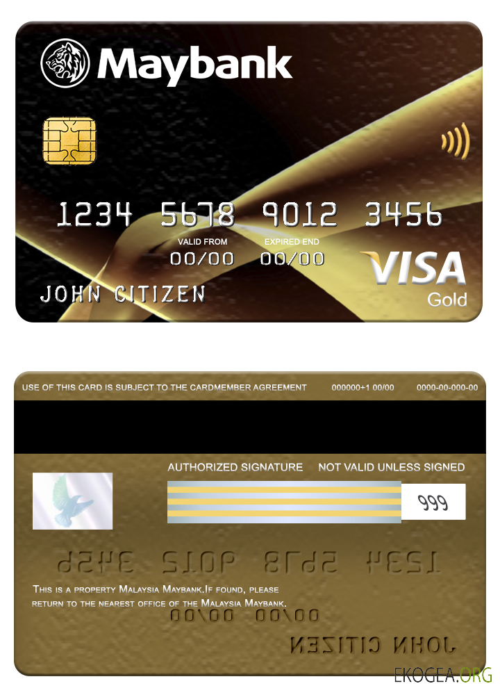 Carte visa or Maybank Malaisie